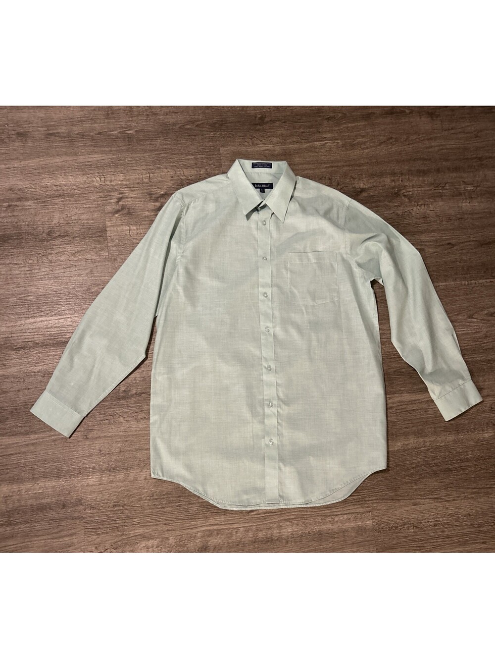John Blair Mint Green Pocketed Men's Casual Dress Shirt Size XL (Tall)
